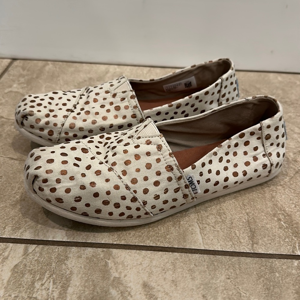 TOMS Gold Polka Dot